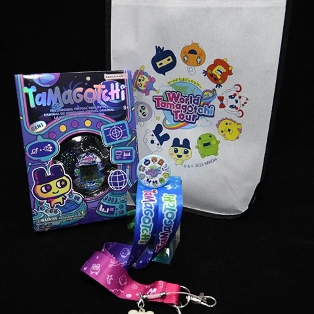 SDCC 2023:COSMIC SHELL TAMAGOTCHIS OG GEN 1&2 EXCLUSIVE + Bag and Lanyard
